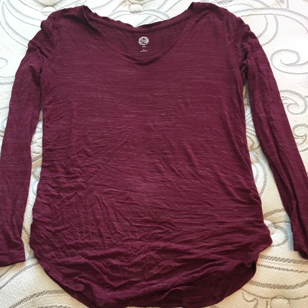 Relaxed red long sleeve
